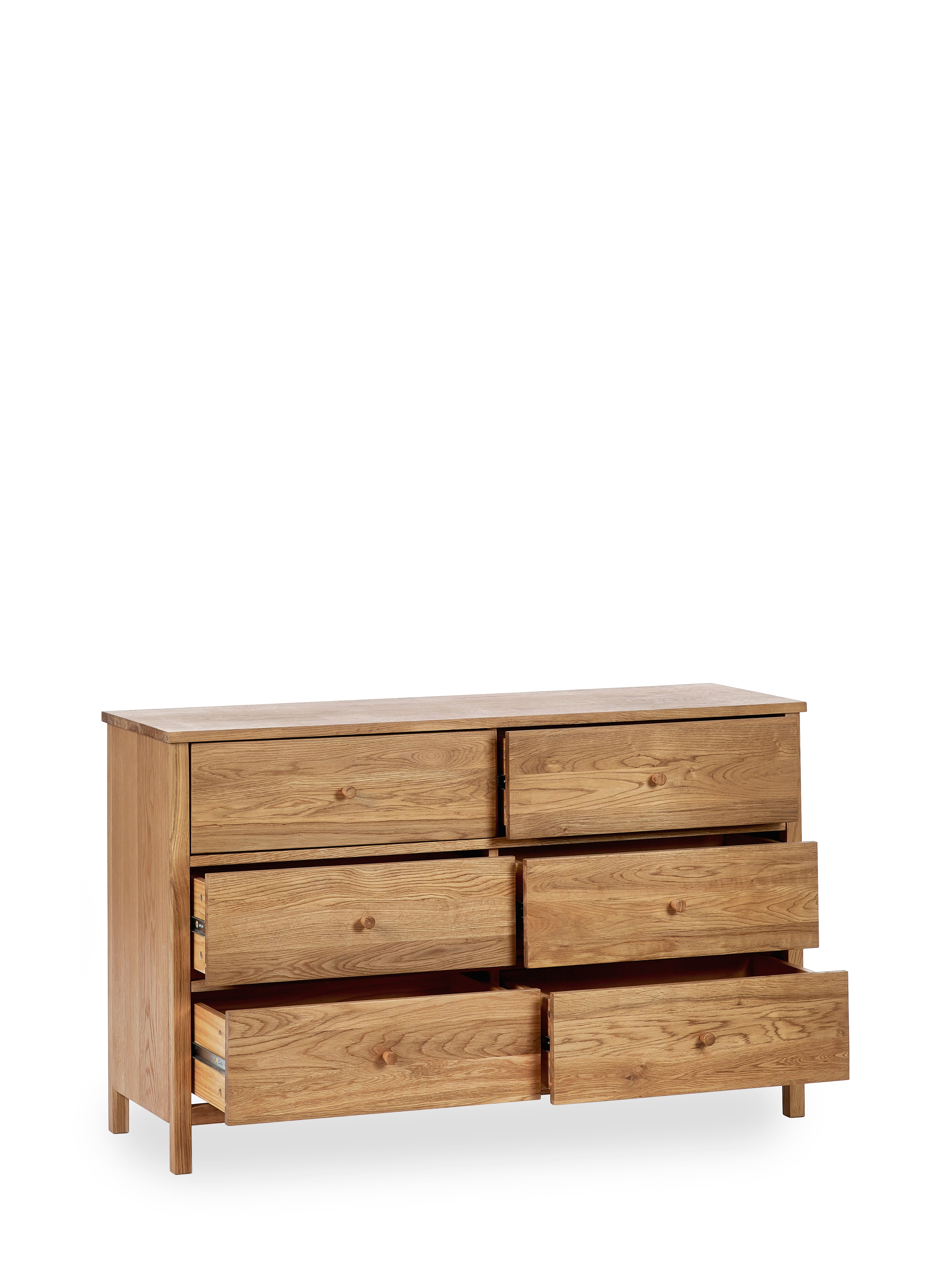 Osborne Solid Oak Wood Chest of Drawers | 6 Drawers